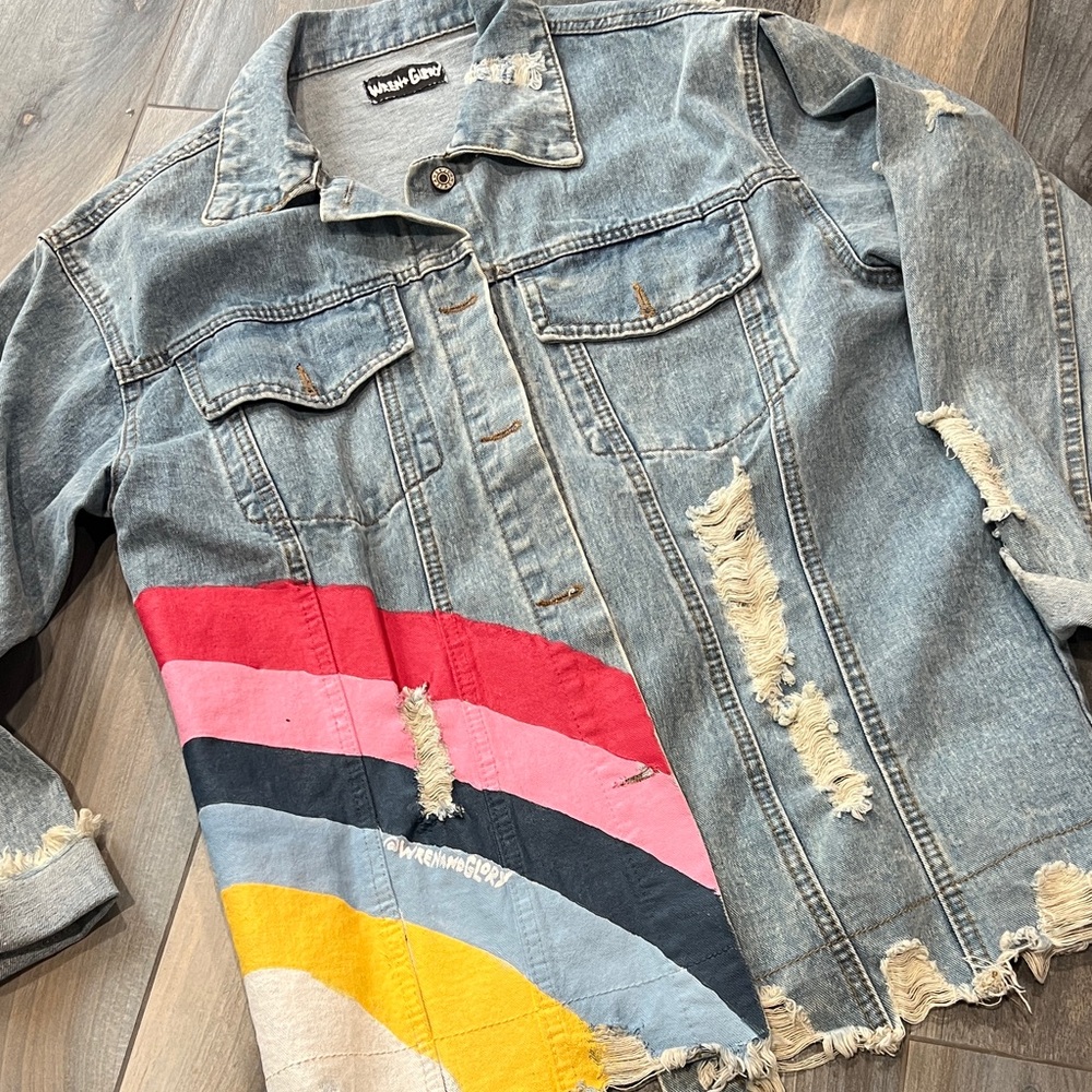 Wren and Glory hand painted limited edition Denim Jacket